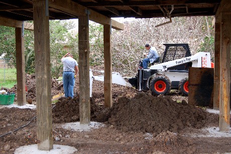 Digging the hole